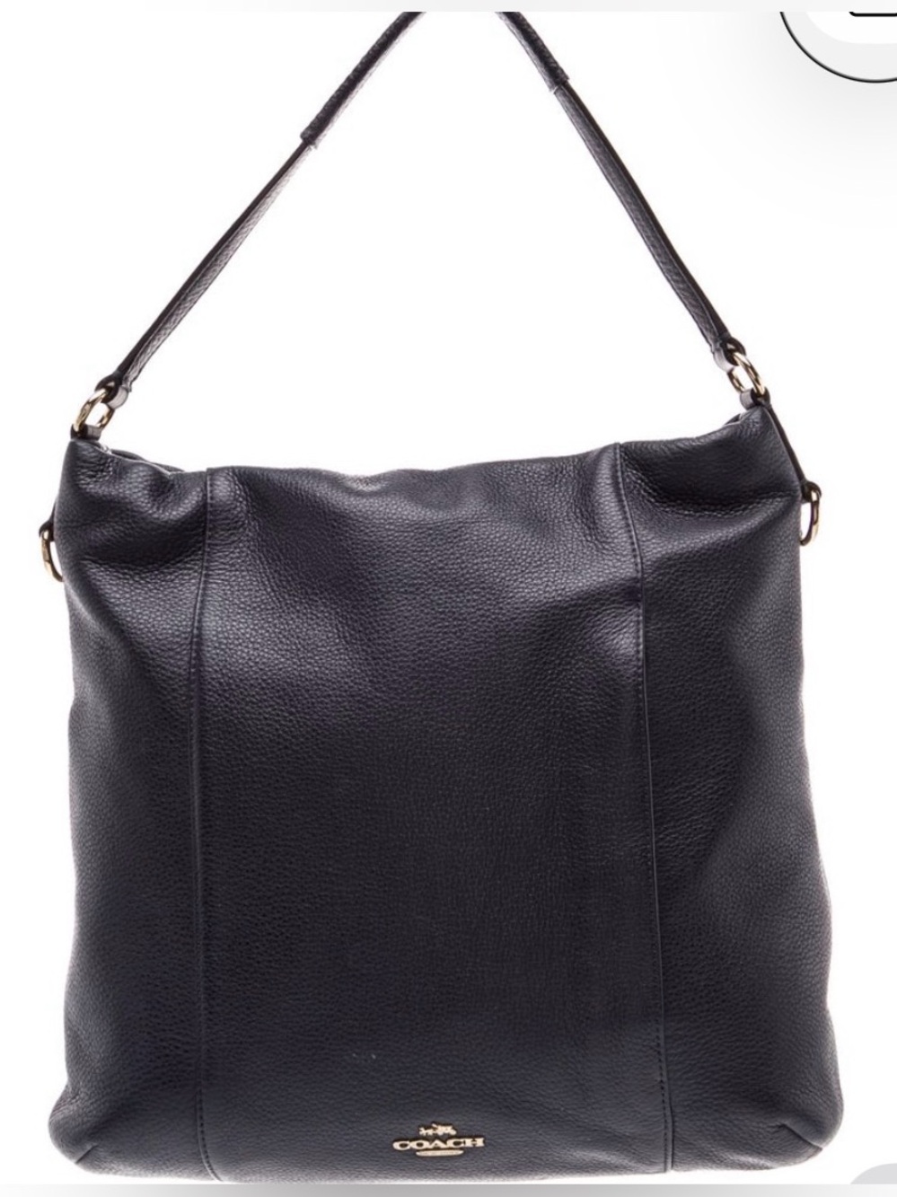 Coach Blue Leather Shoulder Hobo with Gold Hardware